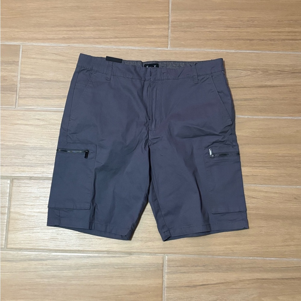 Dkny Gray Cargo Shorts with Classic Design